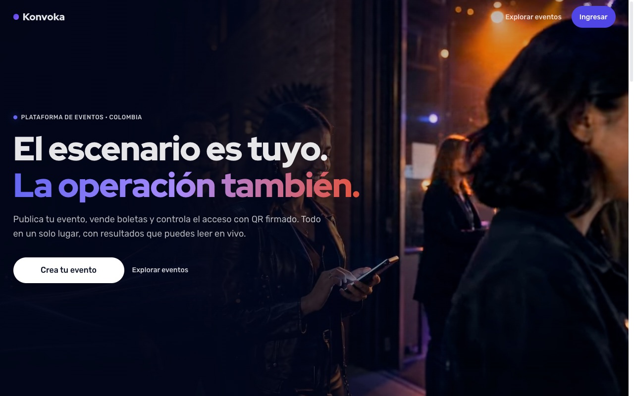 Plataforma de eventos Konvoka