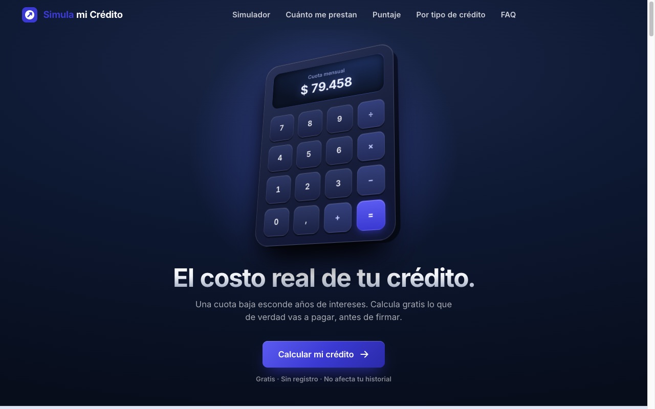 Simula mi Crédito: simulador del costo real del crédito en Colombia
